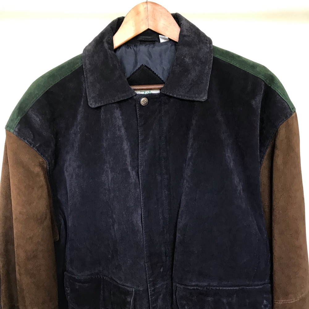 Vintage Tri Color Leather Jacket